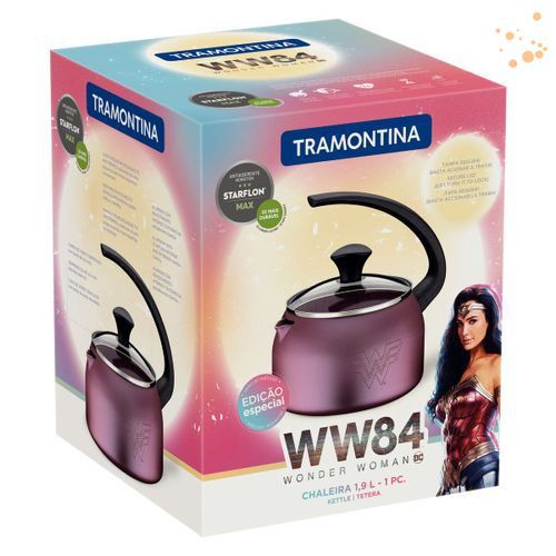 Chaleira 1,9L Mulher Maravilha Furta Cor - Aluminio Com Revestimento Antiaderente