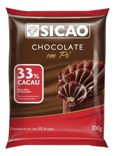 Chocolate 33% Cacau Em Pó Sicao 300g