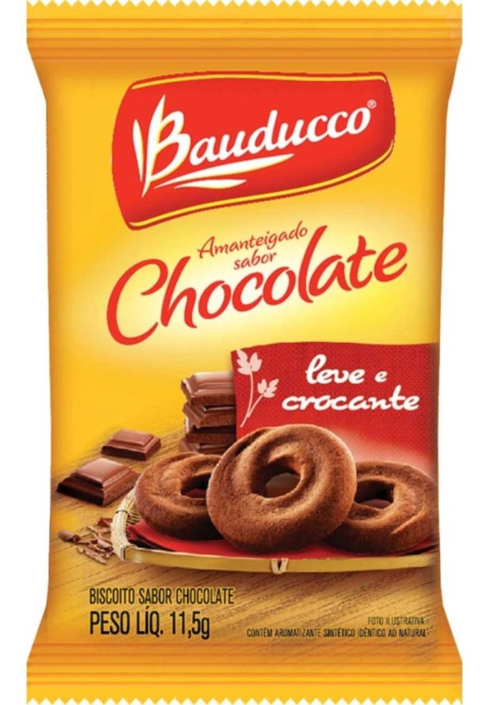 Biscoito Bauducco Amanteigado Chocolate Sachê 11,5g