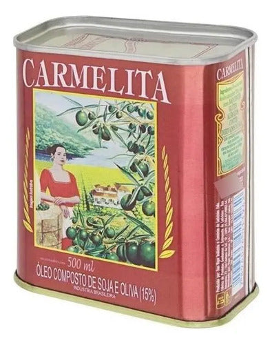 Oleo Composto Oliva Soja Carmelita 500ml Kit com 10 Unidades