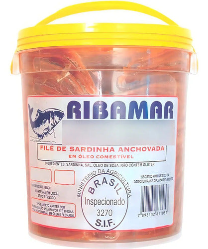 Filé De Sardinha Anchovada Ribamar Balde 2,6 Kg