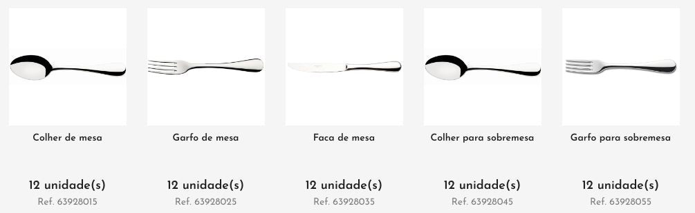 Conjunto Talheres De Prata 130 Peças 66928875 Tramontina Design Collection