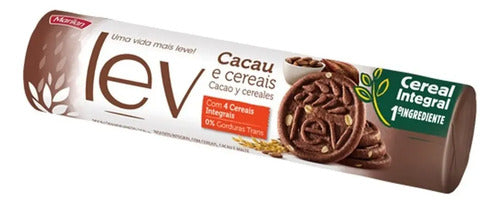 Biscoito Integral Cacau E Cereais Marilan Lev Pacote 150g