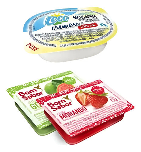 Kit Margarina Leco Blister 10g 192 + Geleia Sache 144 Unid