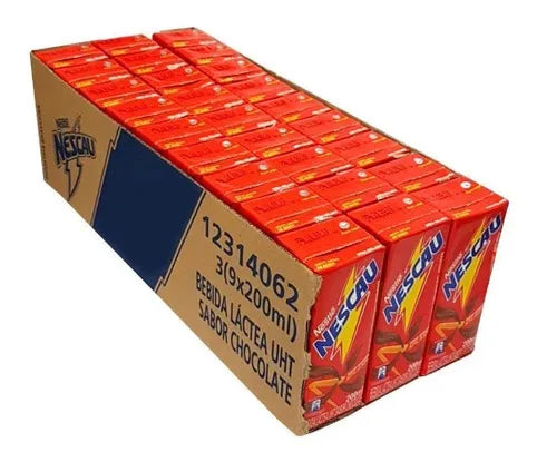 Bebida Láctea Uht Chocolate Nescau Caixa 200ml - Caixa 27 Un