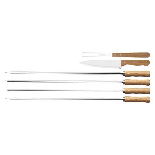 Jogo para Churrasco Inox 6 Peças Tramontina