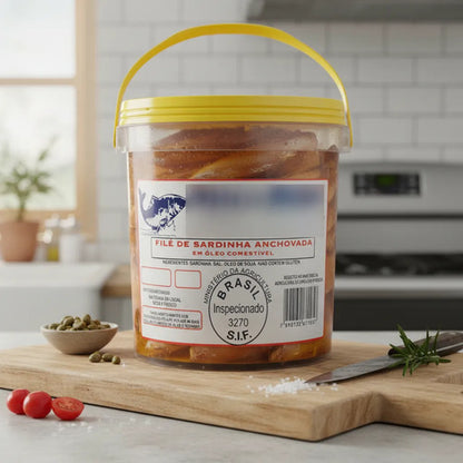 Filé De Sardinha Anchovada Ribamar Balde 1kg
