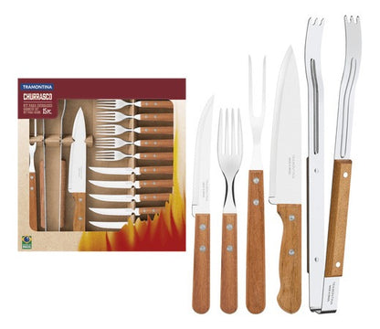 Kit para Churrasco 15 Peças Tramontina Natural