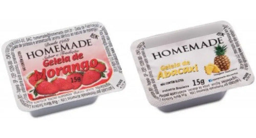 Geléia Homemade 15g Caixa C/ 72 Unidades - Abacaxi E Morango