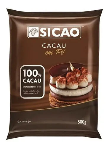 Cacau Em Pó Sicao 100% Cacau 500g