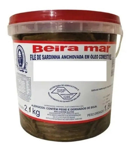 Filé De Sardinha Anchovada Beira Mar 2,1 Kg