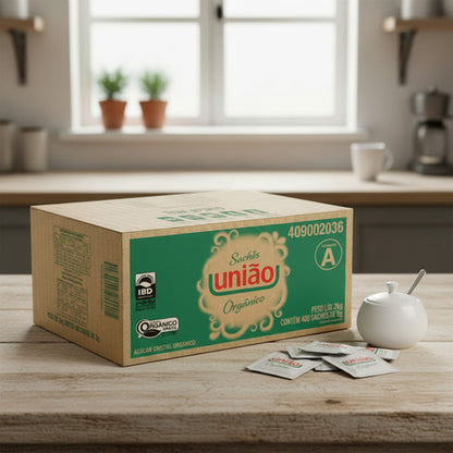 Açúcar Cristal Orgânico União Sache 400x5g