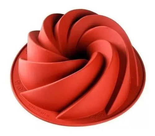 Forma Bolo Silicone Volcano Cimapi 200x80mm Vermelho