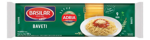 Macarrão Tipo Pasta Semolado Baveti Basilar Adria 400g