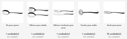 Conjunto Talheres De Prata 130 Peças 66928875 Tramontina Design Collection