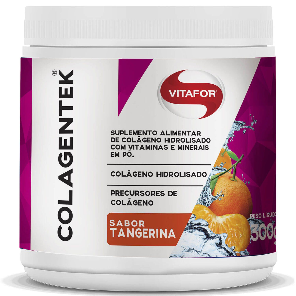 Colagentek (300g) - Sabor Tangerina, VitaFor