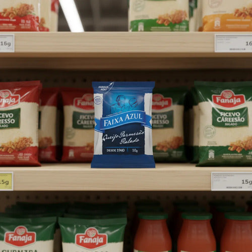 Queijo Ralado Parmesão Faixa Azul 50 Sachês 10g