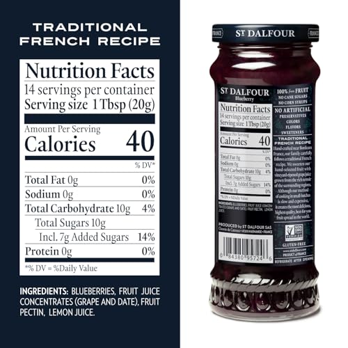 Geleia De Mirtilos Silvestres Saint Dalfour Vidro 284g