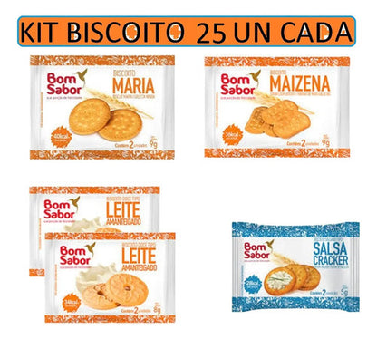 Biscoito 100 Un + 30 Geleia Saches Bom Sabor