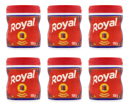 Fermento Em Pó Royal 250g - Embalagem Com 6 Unidades