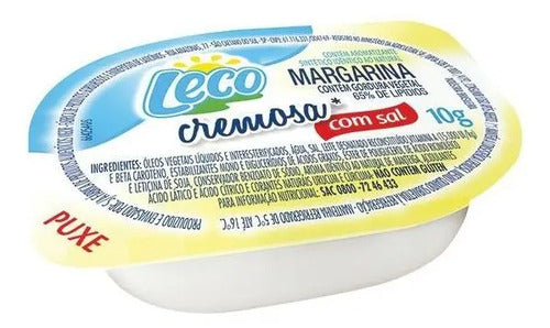 Margarina Com Sal Leco Cremosa Blister Sache 10g Kit com 24 unidades