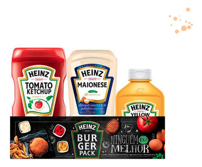 Kit Tradicional Ketchup 397g Maionese 215g E Mostarda 255g Heinz
