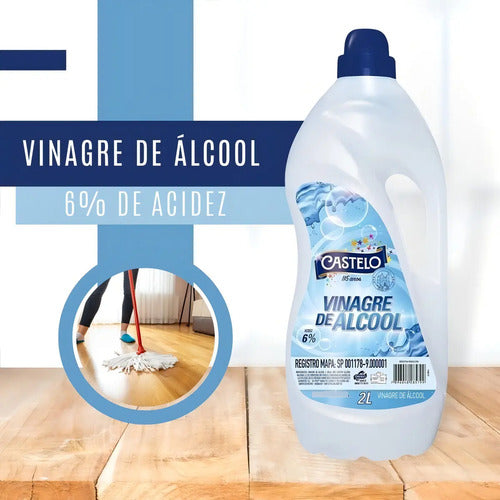 Vinagre De Álcool Concentrado 6% Castelo 2l