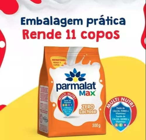 Leite em Pó Zero Lactose 300g Parmalat Max Multi Nutri