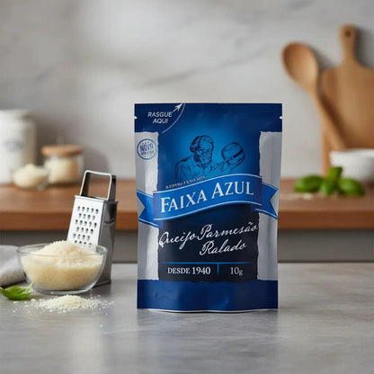 Queijo Ralado Sache Faixa Azul 25 Unidades De 10g