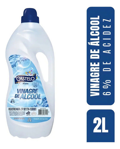 Vinagre De Álcool Concentrado 6% Castelo 2l