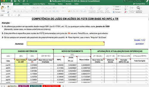 Correção Fgts Modelo Ação Petição  + Kit Planilha Cálculo