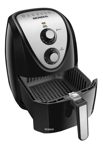 MONDIAL Fritadeira Sem Óleo Grand Family Inox - 5L, 127V, Preto, 1900W - AFN-50-BI