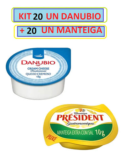 Kit Cream Cheese Danubio + Manteiga Sache 20 Un De Cada