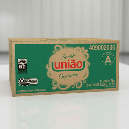 Açúcar Cristal Orgânico União Sache 400x5g