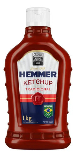 Ketchup Tradicional Hemmer Squeeze 1kg Livre Glúten
