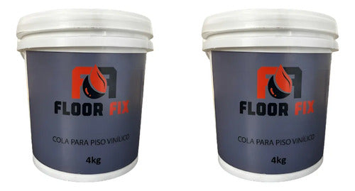 Cola Para Piso Vinilico Adesivo Floor Fix 4kg Kit 02 Unidade Branco
