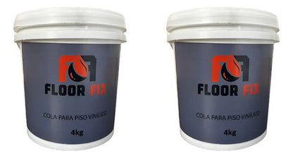 Cola Para Piso Vinilico Adesivo Floor Fix 4kg Kit 02 Unidade Branco