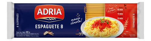Macarrão De Sêmola Espaguete 8 Adria Pacote 400g
