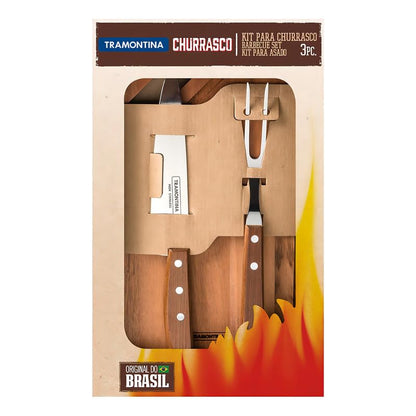 Kit para Churrasco 3 Peças Tramontina Natural