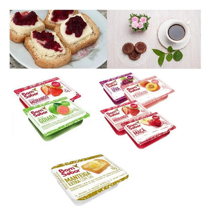 Kit 20 Unidades De Geleia E Manteiga Sachê Blister 15g