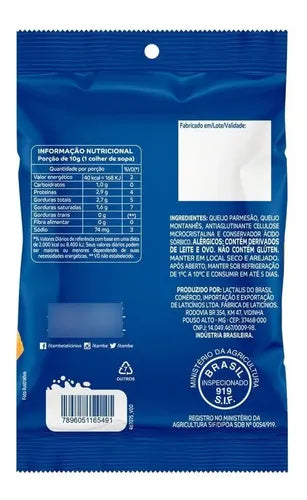 Queijo Parmesão Ralado Itambé 50g Caixa com 20 pacotes