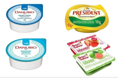 Geleia+manteiga+requeijão+cream Chesse +mel +doce 50 Cada