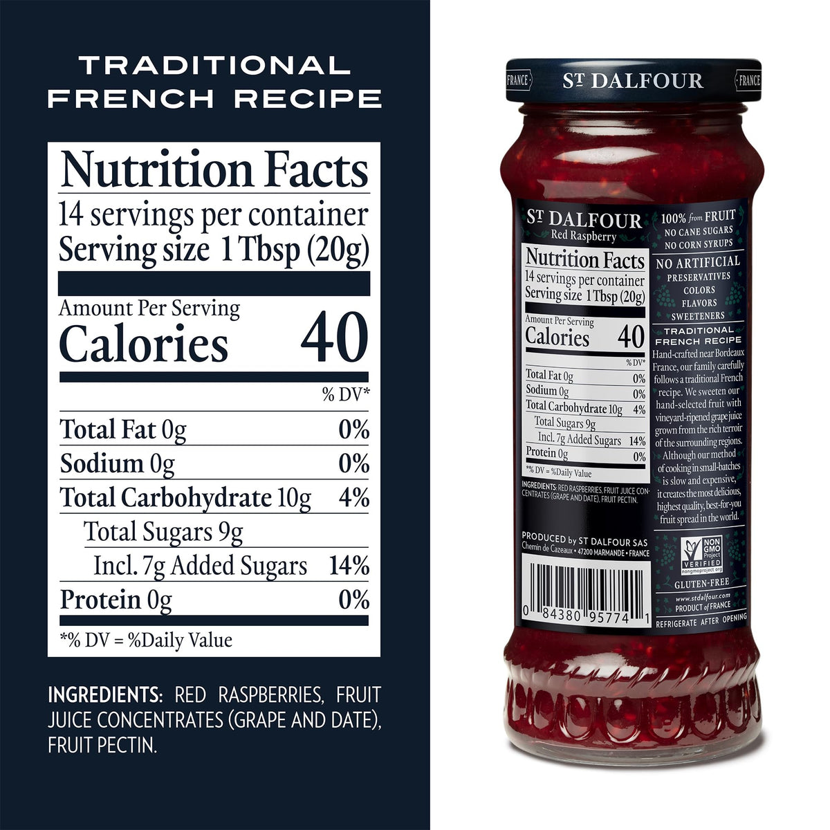 St Dalfour Geleia de Framboesa (Framboises), 284g