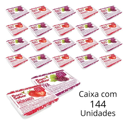Geleia Diet Morango e Uva  Mista Sache Blister 15g Cx 144 un