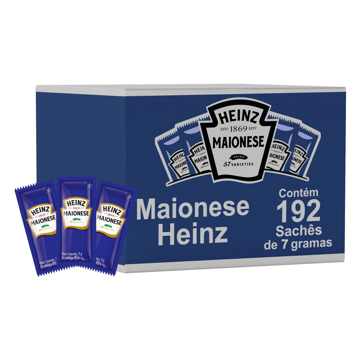 Heinz Kit Sache Maionese Tradicional 7G, 192 unidades – Embalagens práticas, ideal para lanchonetes e restaurantes
