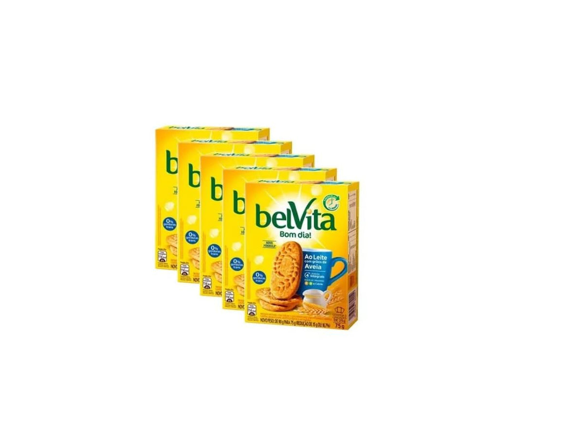 Biscoito Belvita Ao Leite Com Aveia Com 15 Caixinhas De 75g