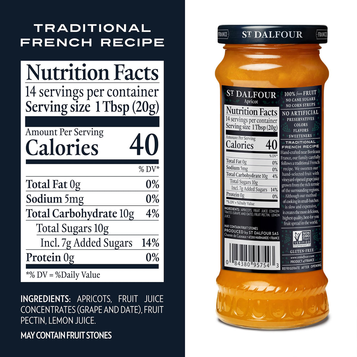 St Dalfour Geleia de Damasco (Abricots), 284g