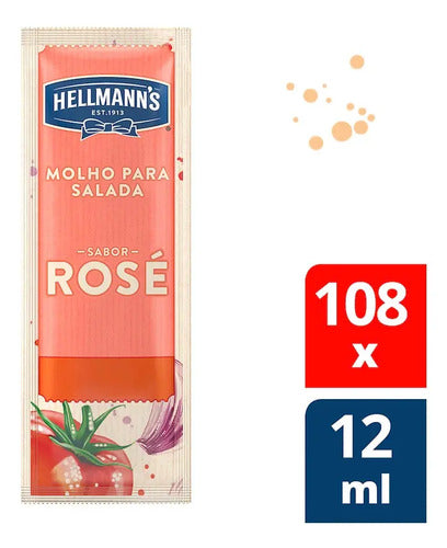 Molho Rose Hellmann's  Sache 12ml Com 108 Unidades