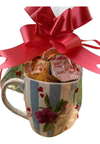 Kit Cesta De Café Da Manhã Na Caneca Lembrancinha Presente