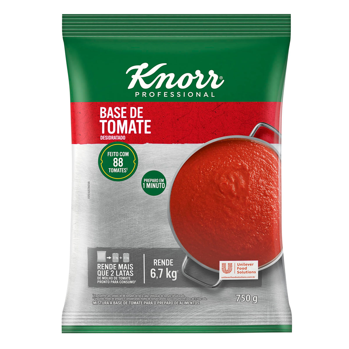 Knorr Professional Base De Tomate Desidratado 750G Rende 6,7Kg